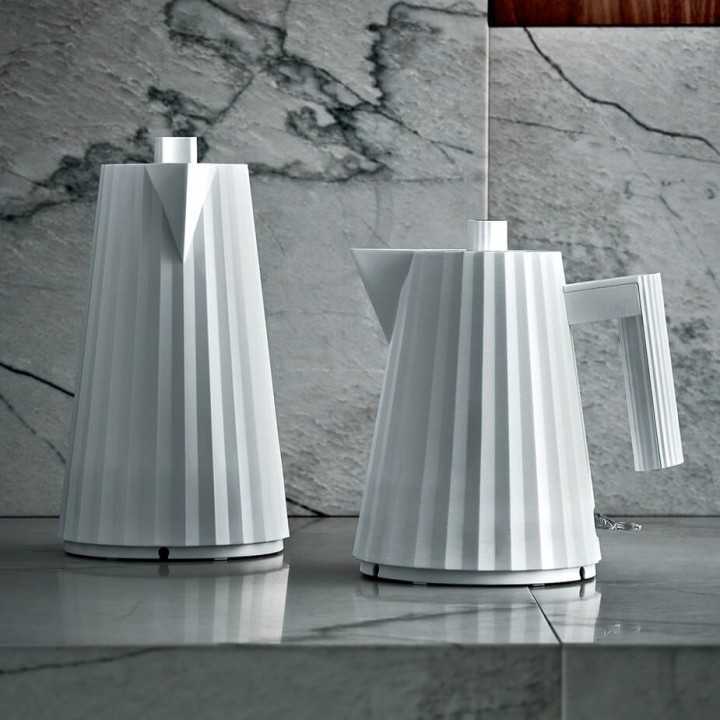 Alessi Plissé Vattenkokar 1L Vit