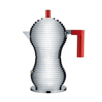 Alessi Pulcina Induction mokabryggare Röd 3 koppar