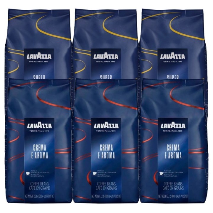 Lavazza Super Crema & Crema E Aroma 6kg Hela kaffebönor