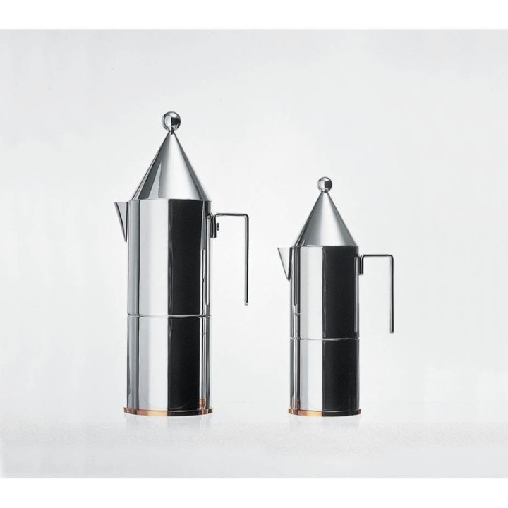 Alessi La Conica 3 koppar espressokanna stål