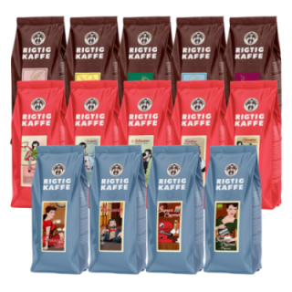 Rigtig Kaffe Mixpaket 14 st Hela kaffebönor
