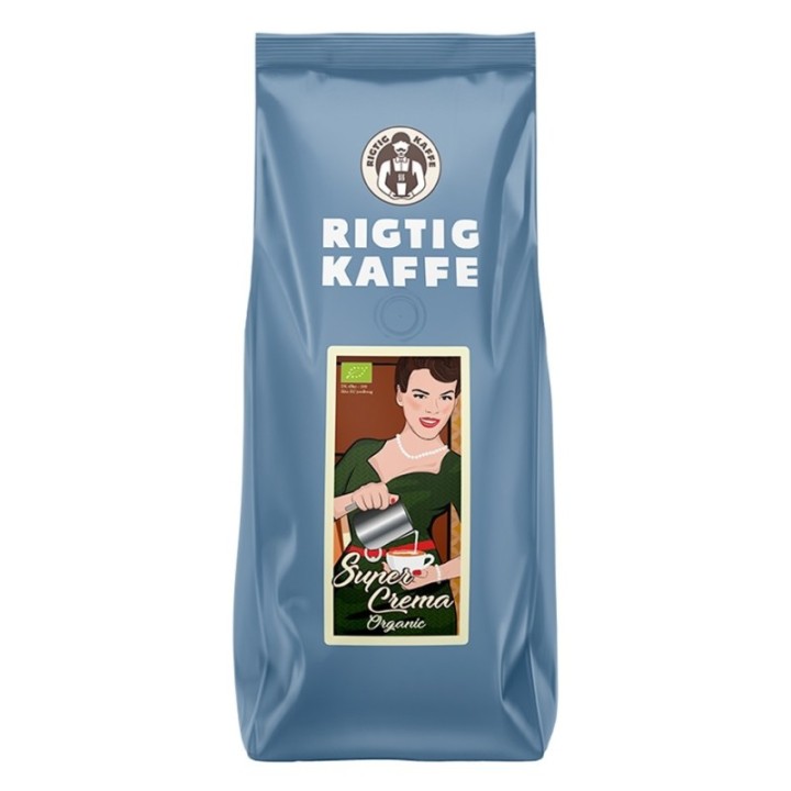 Rigtig Kaffe Super Crema Ekologisk à/24 kg Hela kaffebönor