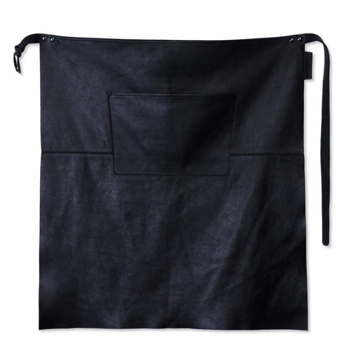 DutchDeluxes Professionell Läder Barista förkläde Lång - Svart