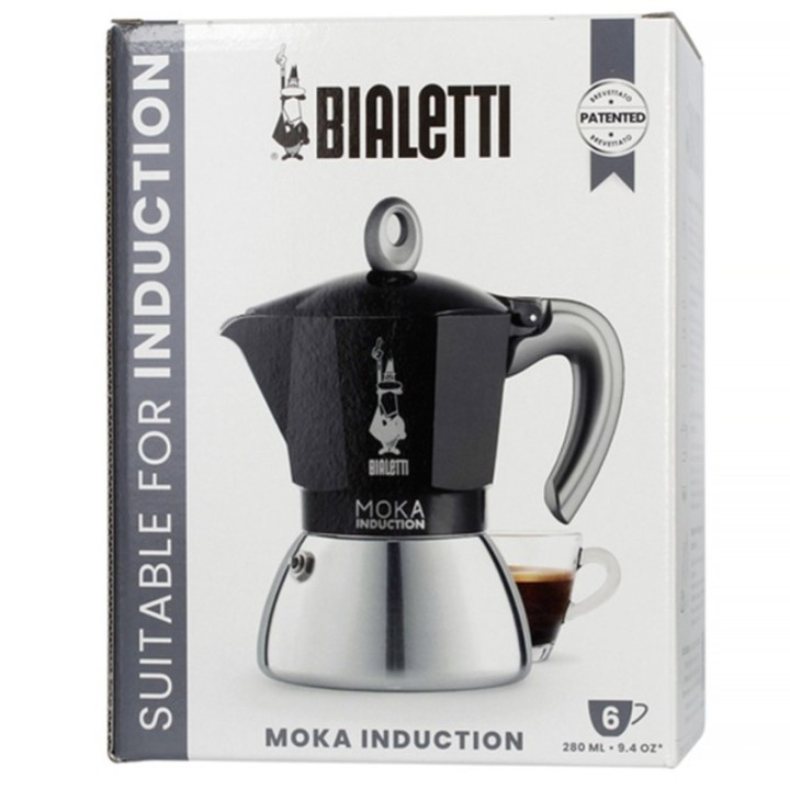 Bialetti Moka Induktion 6 Koppar Espressokanna Svart