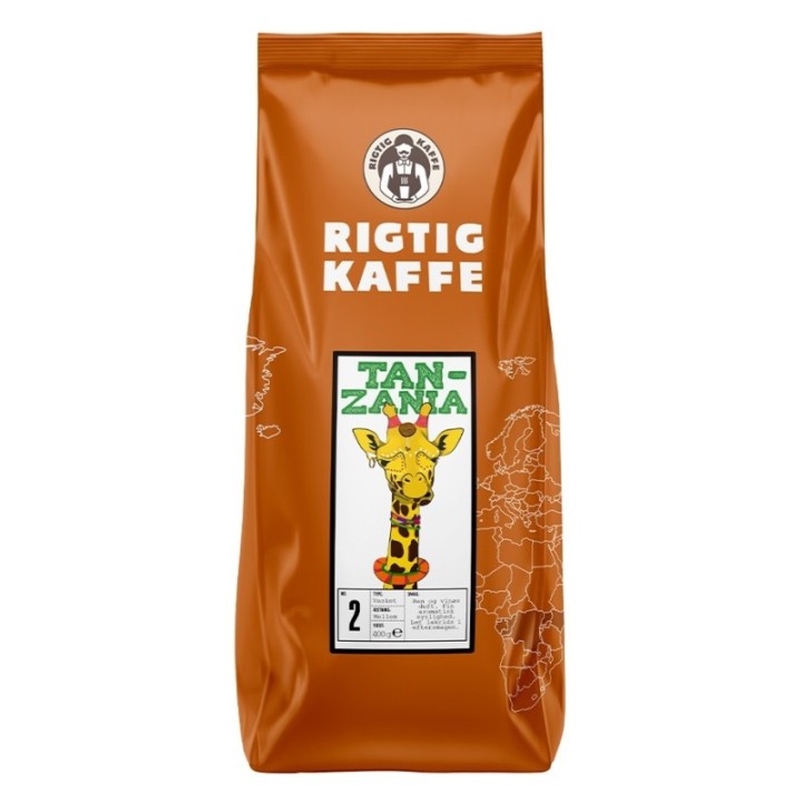 Rigtig Kaffe Tanzania Nr. 2 - 400 g Hela kaffebönor