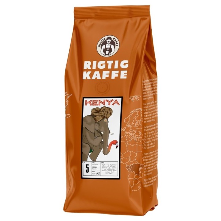 Rigtig Kaffe Kenya nr 5 - 400 g hela kaffebönor