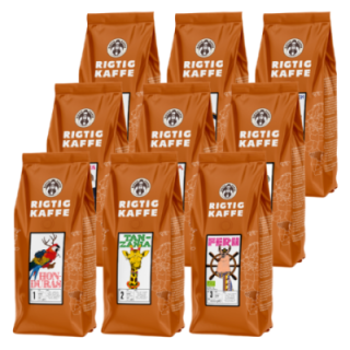 Rigtig Kaffe Världens kaffe - 9x400g