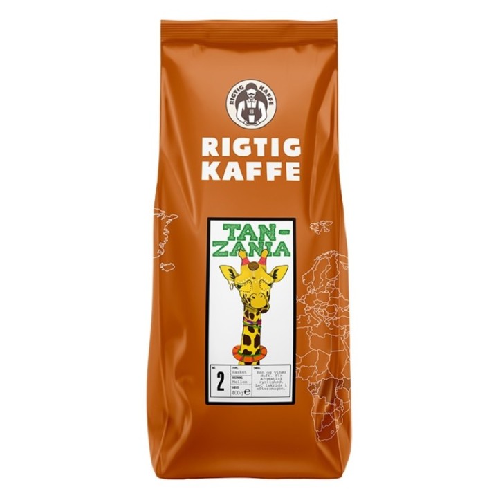 Rigtig Kaffe Tanzania nr. 2 - 15x400g Hela kaffebönor