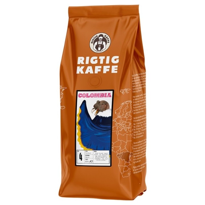 Rigtig Kaffe Colombia Nr. 4 - 7x400g Hela kaffebönor