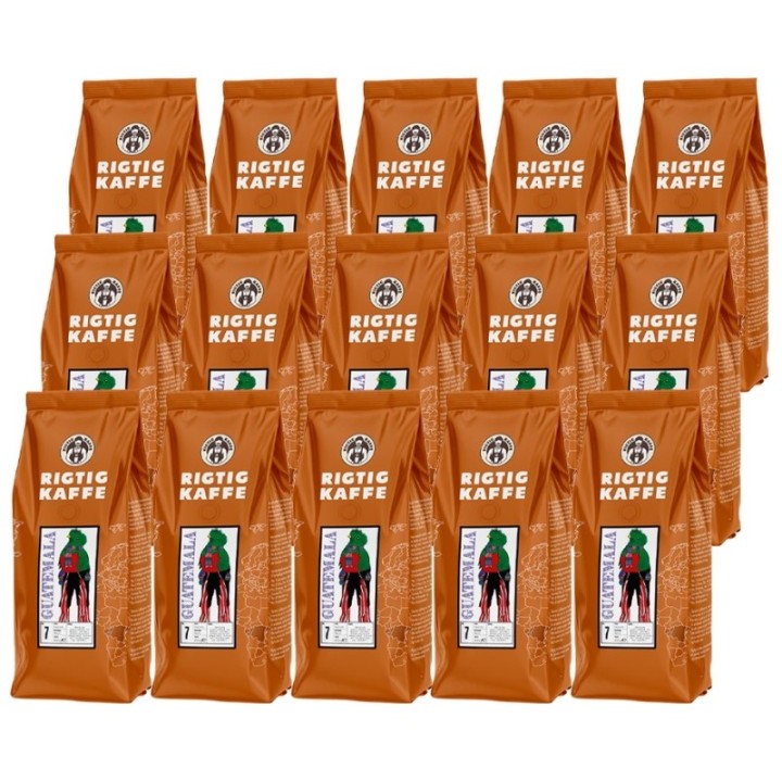 Rigtig Kaffe Guatemala nr. 7 - 15x400g Hela kaffebönor