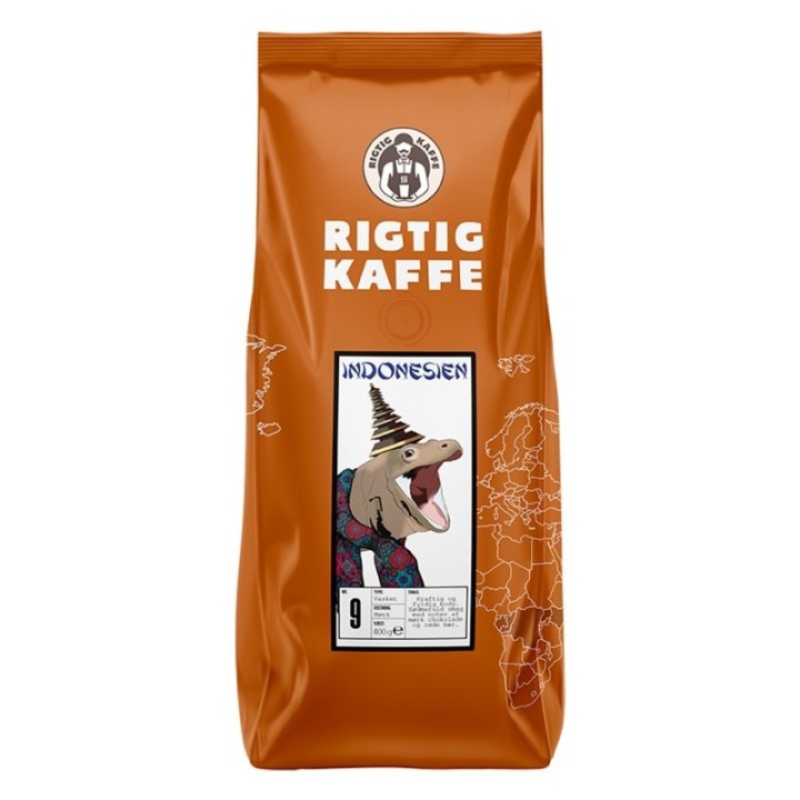 Rigtig Kaffe Indonesien Nr. 9 - 7x400g Hela kaffebönor