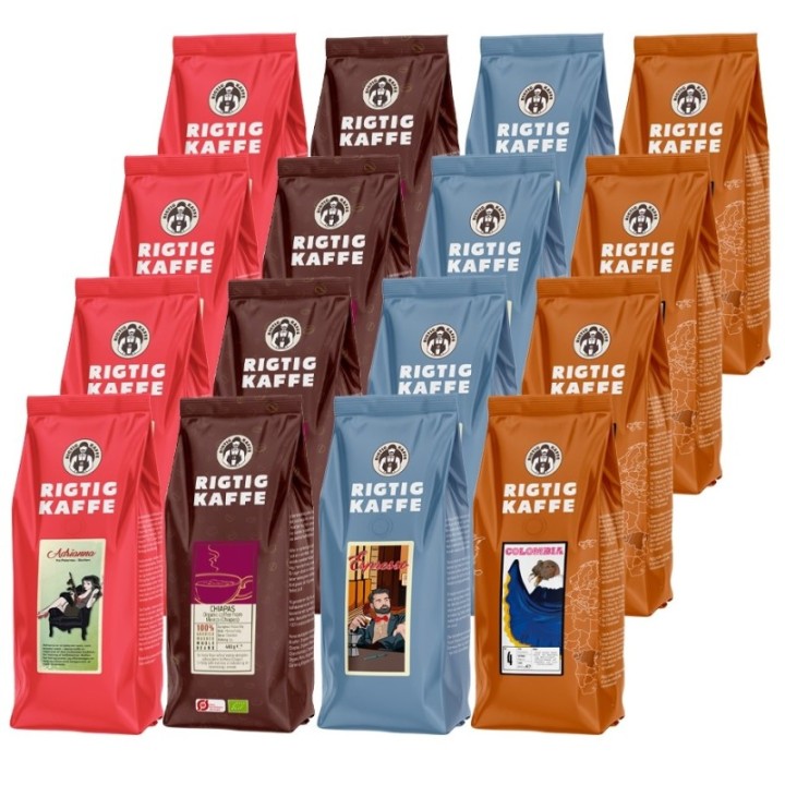 Rigtig Kaffe Mixpaket 16 st Hela kaffebönor