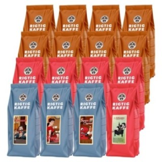 Rigtig Kaffe Mixpaket 16 varianter Hela kaffebönor