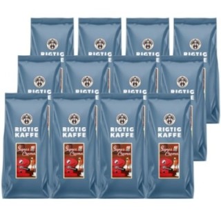 Rigtig Kaffe Super Crema 12kg Hela kaffebönor