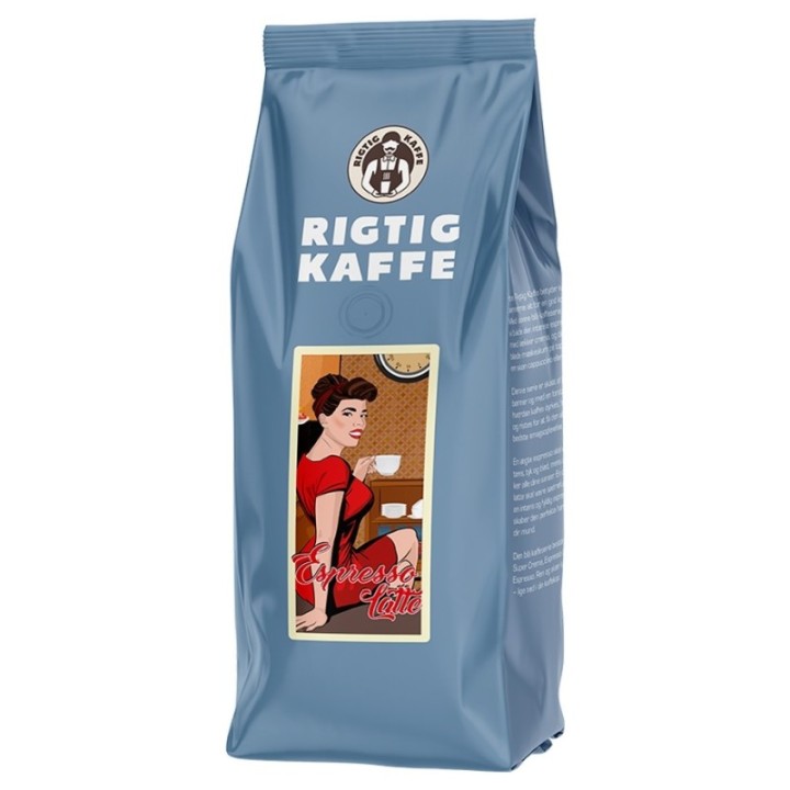 Rigtig Kaffe Espresso Latte 12kg Hela kaffebönor