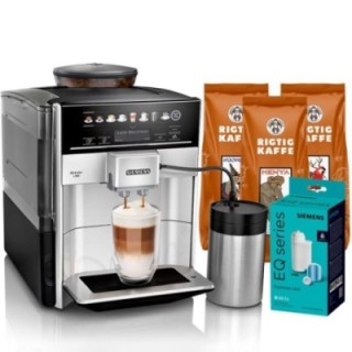 Siemens TE653M11RW EQ6 Plus s300 Espressomaskin Inkl. Mjölkbehållare, Kaffe & Skötsel