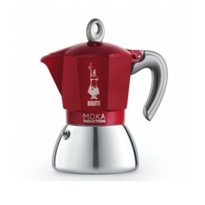 Bialetti Moka Induction 4 koppar Röd