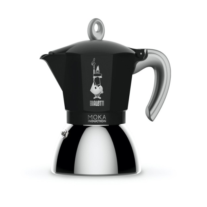 Bialetti Moka Induction 4 Koppar Espressokanna Svart
