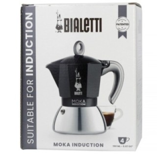 Bialetti Moka Induction 4 Koppar Espressokanna Svart