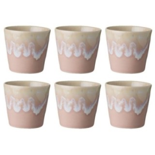 Costa Nova Stengods espressokoppar 10 cl 6 st Rosa