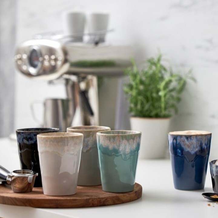 Costa Nova Stengods Espressokoppar 10 cl 6 st Grå