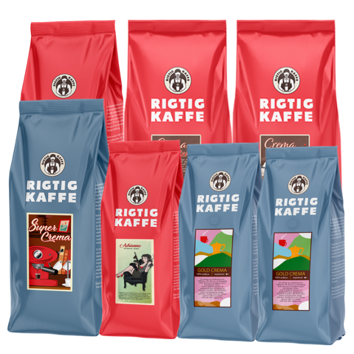 Mixpaket med bästsäljare 6 kg hela kaffebönor