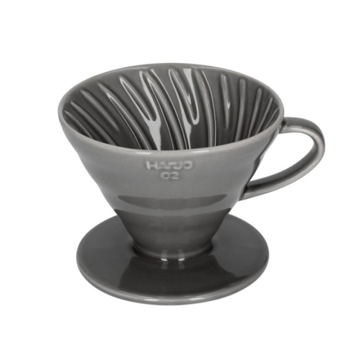 Hario V60-02 Keramisk Dripper Grå 2 Koppar.