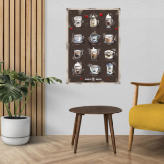 Kaffeposter Rigtig Kaffe KAFFEDRYCKER 50x70cm