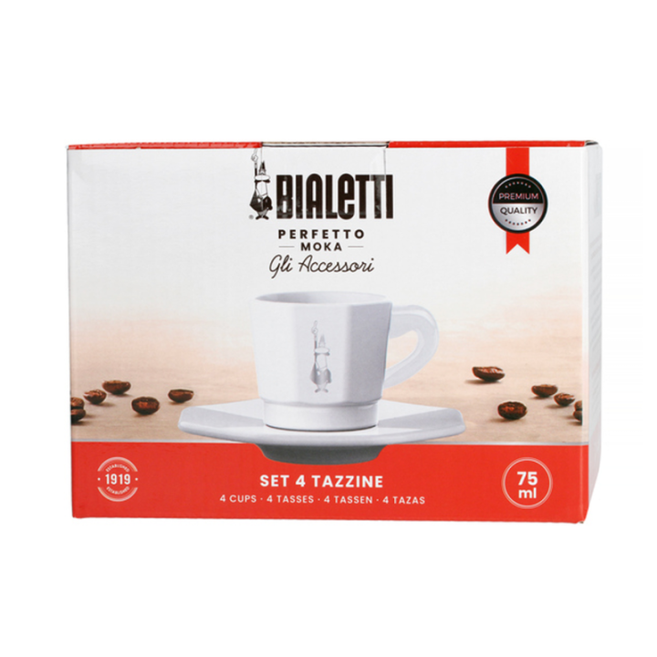 Bialetti Espressokoppar Inkl. Underkoppar 4 st