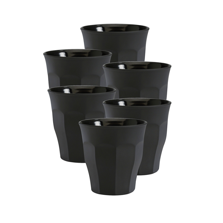 Duralex Picardie Caféglas 9 cl 6 st Svart