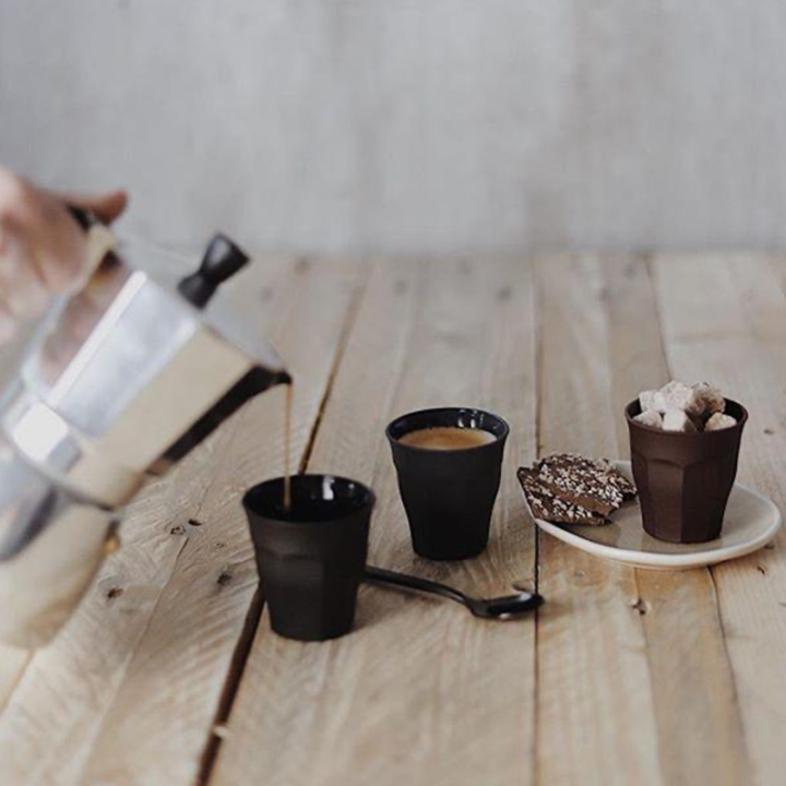 Duralex Picardie Caféglas 9 cl 6 st Svart