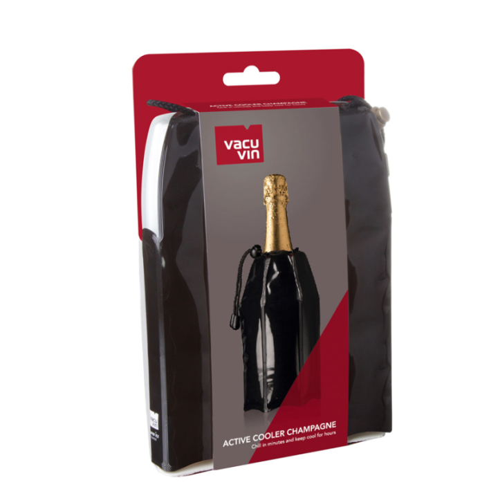 Vacu Vin Aktiv Champagnekylare Svart