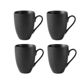 Aida Groovy Mugg med handtag 30 cl 4 st Svart