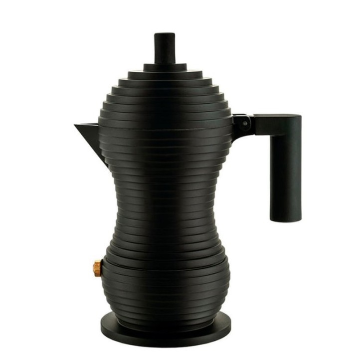 Alessi Pulcina 6 koppar espressokanna svart