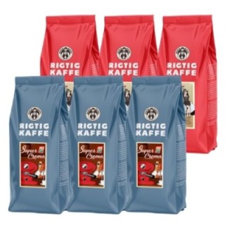 Rigtig Kaffe Super Crema & Teodora 6kg Hela kaffebönor