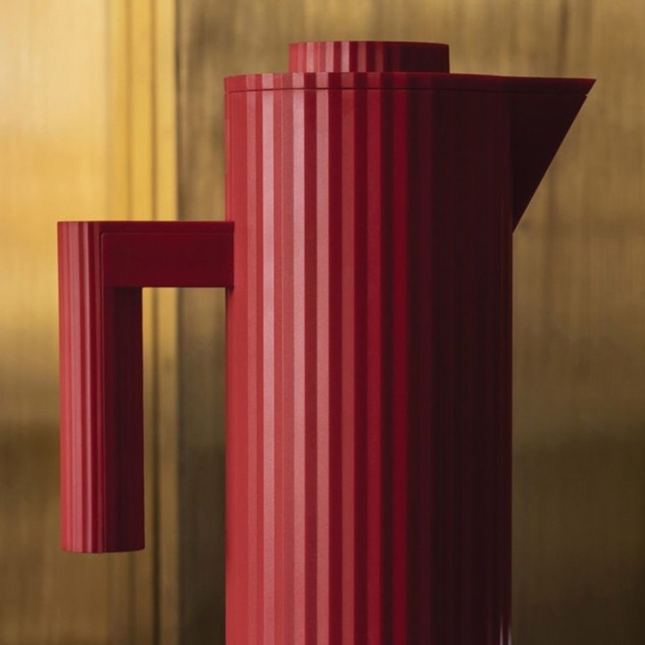 Alessi Plissé Termoskanna 1L Röd