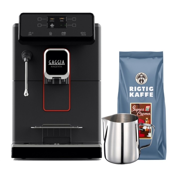 Gaggia Magenta Plus espressomaskin inkl. mjölkkanna & 1 kg kaffe