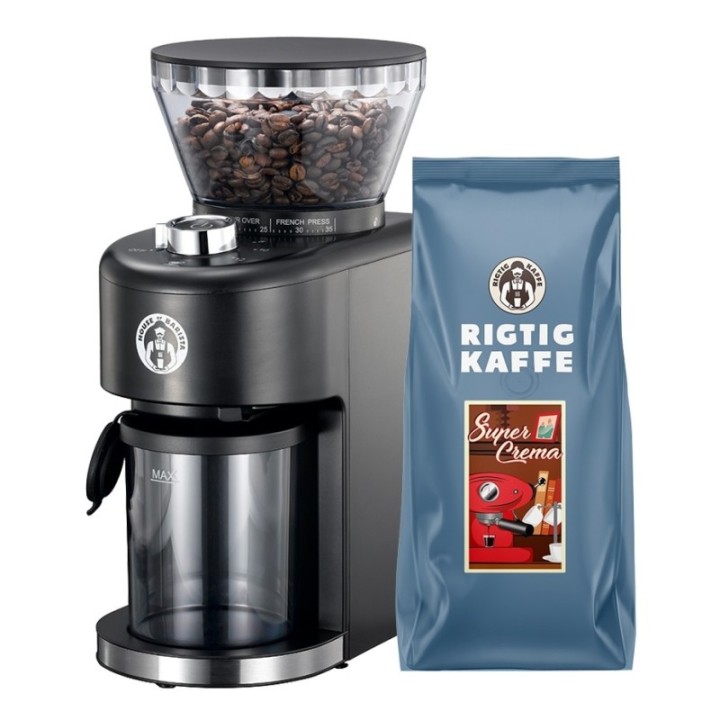 House of Barista Elektrisk Deluxe Kaffekvarn inkl. 1 kg Super Crema