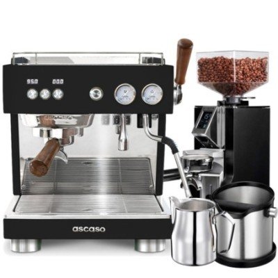 Ascaso Baby T Plus Svart inkl. Eureka Libra Espressokvarn & Baristautrustning