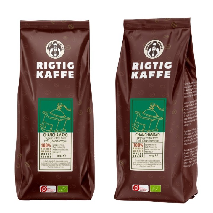 Rigtig Kaffe Ekologisk Chanchamayo 400 g Hela kaffebönor