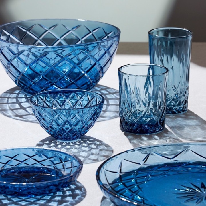 Lyngby Sorrento Whiskyglas 32 cl 4 st Blå