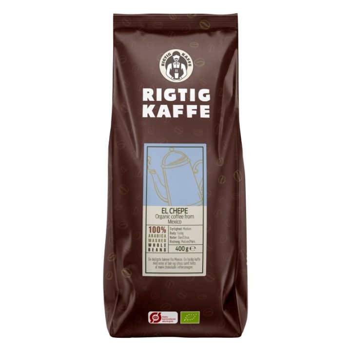 Rigtig Kaffe Ekologisk El Chebe 400 g Hela kaffebönor