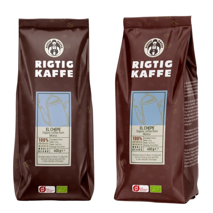 Rigtig Kaffe Ekologisk El Chebe 400 g Hela kaffebönor
