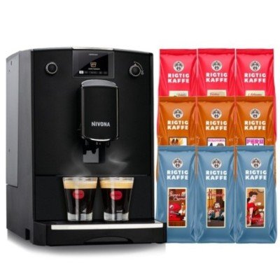 Nivona NICR 690 Matt Svart Espressomaskin inkl. 4,2kg Rigtig Kaffe