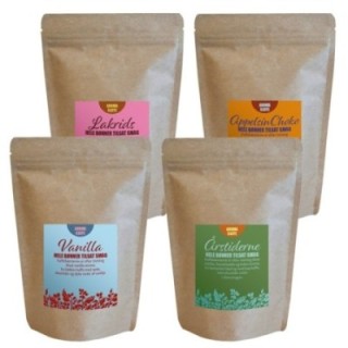 Smaksatt kaffe mixpaket 4x225g hela kaffebönor