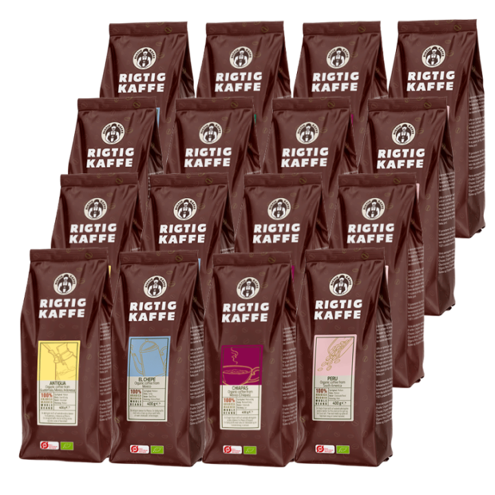 Rigtig Kaffe Ekologisk Mixpaket 6,4kg Hela kaffebönor