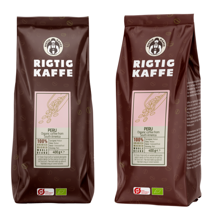 Rigtig Kaffe Ekologisk Peru 15x400g Hela kaffebönor