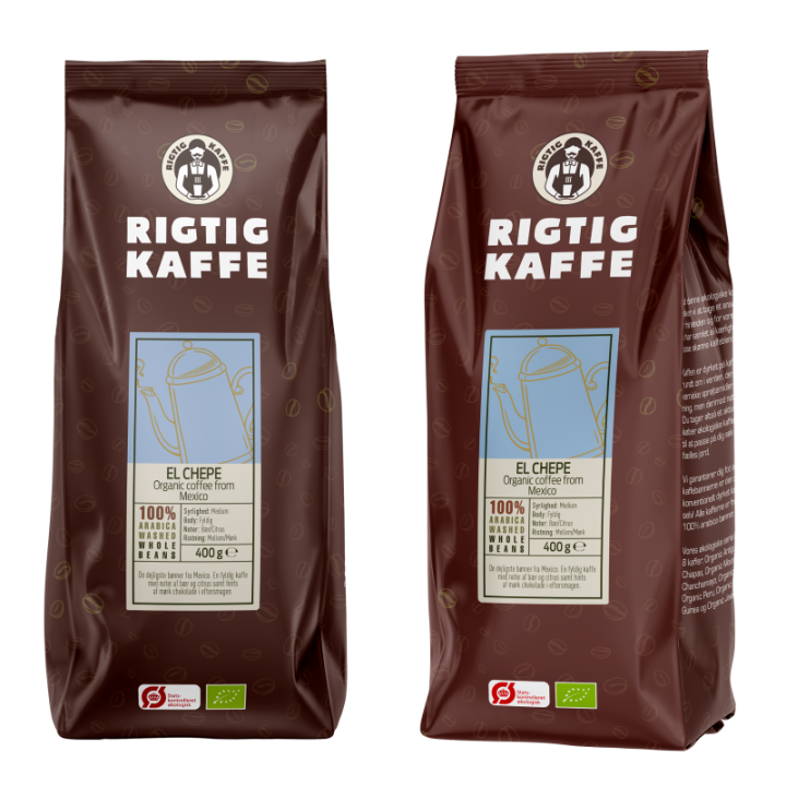 Rigtig Kaffe Ekologisk El Chebe 7x400g Hela kaffebönor