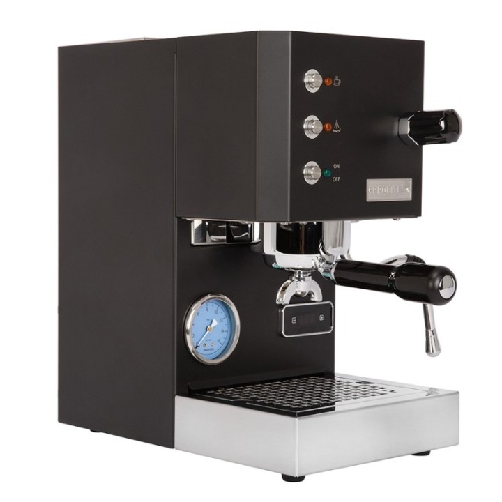 Profitec GO Matt Svart Espressomaskin Modell 2025 Inkl. Eureka Mignon Zero 55s Espressokvarn, Kaffevåg & Baristautrustning