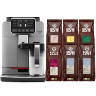 Gaggia Cadorna Prestige espressomaskin inkl. 6x400g Rigtig Kaffe ekologiskt